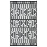 Garvee Reversible Outdoor Rug 9x18ft – Waterproof UV-Resistant Plastic Mat – Lightweight, Easy Clean, Non-Slip, Heavy Duty, Collapsible Carpet for Patio, Deck, Balcony, Camping, RV – Gray-White, USA Spec - Parallel Diamond | Gray & White