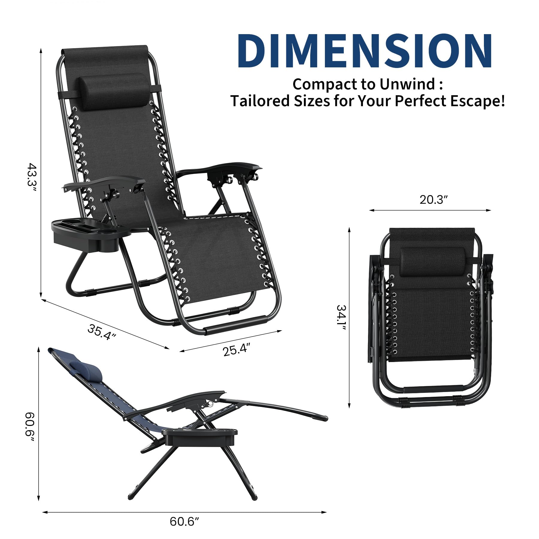 black zero gravity lounge chair ergonomic reclining design