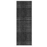Garvee Washable Runner Rug – Non-Slip Geometric Low Pile Carpet, Modern Boho Abstract Braided Print, Mark Resistant Collapsible Indoor Floor Mat – Entryway, Bedroom, Kitchen, Hallway, Laundry – Black Tone, USA, 2x6ft (61x183cm) - Black Tone