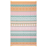 Garvee Reversible Waterproof Outdoor Rug – Heavy Duty Plastic Straw Patio Carpet, UV Resistant, Lightweight, Easy Clean – 10x20ft, Orange/Green/Pink/White – United States