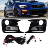 Garvee Daytime Running Light DRL for Subaru WRX/WRX STI 2018 2019 2020 2021, LED Dynamic White DRL Amber Turn Signal Light Fog Light Assembly w/Fog Light Hole