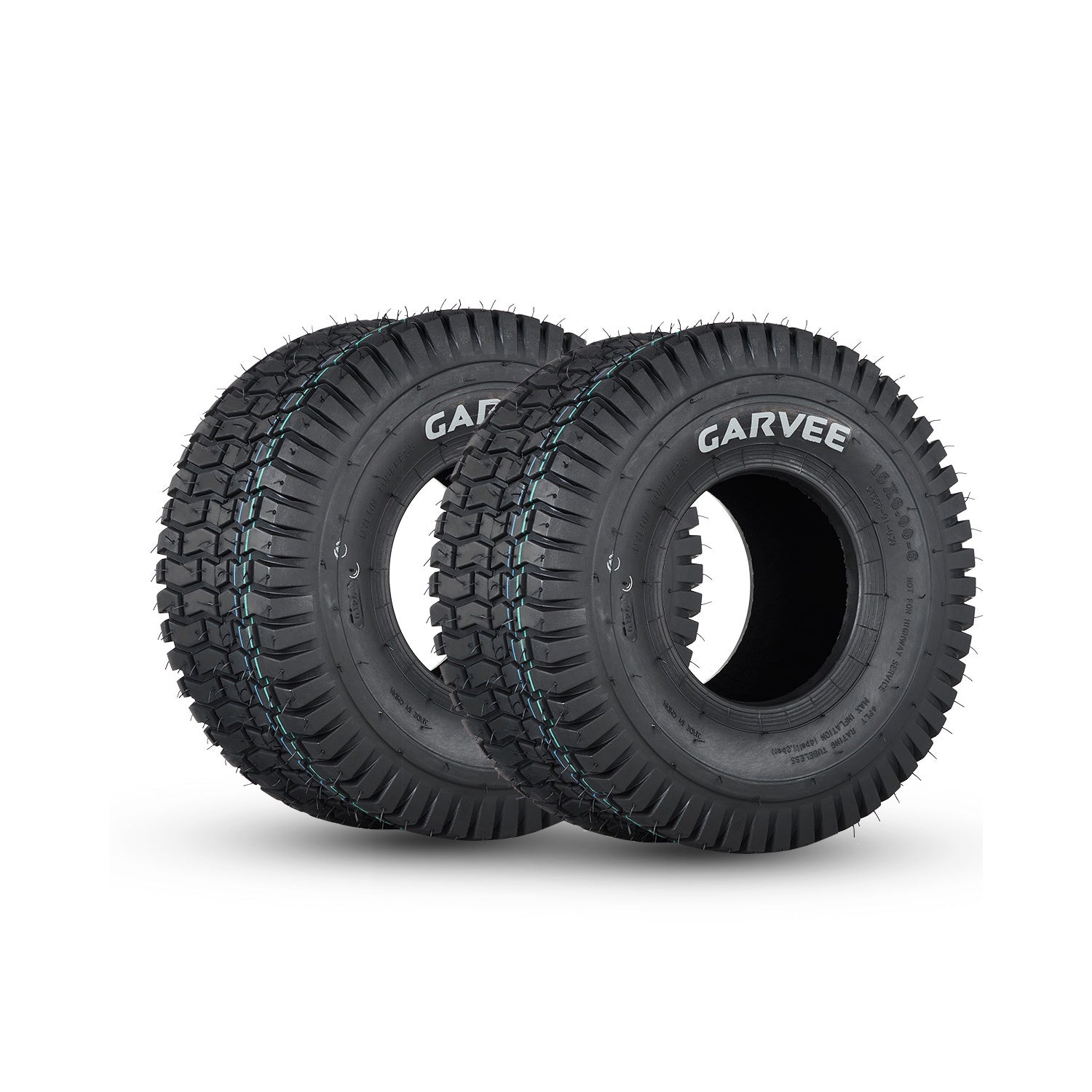 Pair of Garvee 15x6.00-6 turf tires