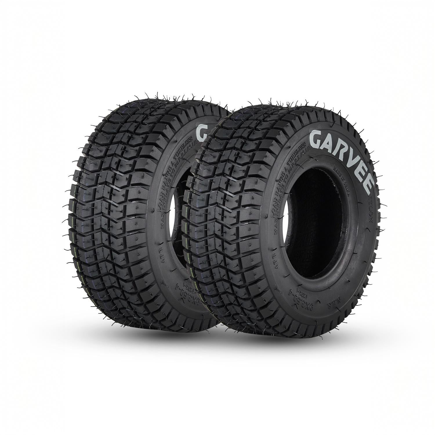 Pair of Garvee 9x3.50-4 turf tires