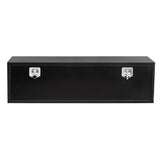Garvee Heavy Duty Black Steel Underbody Truck Tool Box – T-Handle Lock – Weatherproof Storage Chest – Smooth Surface – 60"x16"x13" – Ideal for Pickup Truck, Trailer, RV – Black Orange Grain Spray Plastic, Underbody Tool Box