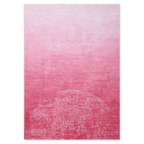 Garvee Washable Ombre Area Rug - Soft, Non-Slip, Low Pile Carpet for Living Room, Bedroom, Nursery, Mark Resistant, Non-Shedding, Collapsible - Pink, 9x12ft, USA - Pink