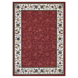 Garvee Ultra-Soft Washable Vintage Floral Area Rug – Low Pile Non-Slip Carpet – Collapsible, Mark Resistant, Ideal for Living Room, Bedroom, Dining Room – Red – United States – 6x9ft (183x274cm)