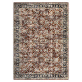 Garvee Extra Large Washable Area Rug for Outdoors - Vintage Red Floral, Non-Slip Collapsible Thin Soft Carpet, Distressed, Mark Resistant, Ideal for Entryway or Patio, 10ft x 13ft (305cm x 396cm), USA Stock - Red