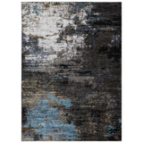 Garvee Modern Abstract Area Rug 6x9 – Washable, Low Pile, Soft Non-Slip Carpet – Collapsible & Mark Resistant Accent Mat for Living Room, Bedroom, Dining Room – Gray Brown – USA