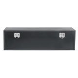 Garvee Heavy Duty Black Steel Underbody Truck Tool Box – T-Handle Lock – Waterproof Storage Chest – Smooth Surface – 60"x16"x13" – Job Box for Pickup Truck, Trailer, RV – Black Base Silver Flower Spray Plastic, Underbody Tool Box