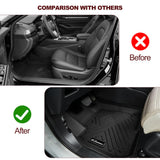 Garvee Custom Fit Car Floor Mats for 2019-2025 Chevrolet Silverado 1500 & GM Sierra 1500 Crew/Double Cab – Heavy Duty All-Weather TPE Anti-Skid Waterproof Liners – For First Bench Seats – Black – Color: none