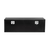 Garvee Heavy Duty Underbody Truck Tool Box – Black Steel, T-Handle Fastener, Weather-Resistant Storage Chest for Pickup Truck Bed, RV, Trailer – Durable Job Box, Black Orange Grain Spray Plastic, L48 x W16 x H13 inches, Underbody tool box