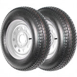 Garvee Multi-Function ST205/75D15 Trailer Tires – 4 Pack with 15 Inch Rims, 5 Lug on 4.5", 3.3" Center Bore, 6PR Load Range C, Speed L, Max 1820 lbs, 50 PSI – For Travel, Boat, Camper, Utility, Lawn Mower, Tractor, Cargo Trailers – Color: System default