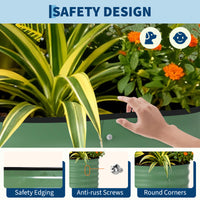 Garvee 8x4x2 pieds Jardin surélevé galvanisé en métal pour légumes, fleurs et herbes Vert