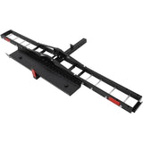Garvee Heavy-Duty 600lbs Motorcycle Hitch Carrier Rack – Long Loading Ramp, Black Iron, Secure Platform – 2-Inch Hook, Fits Cars & Trucks – For Motorcycles, Dirt Bikes, Scooters, E-Bikes – Includes 4 Ratchet Straps