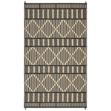 Garvee Waterproof Reversible Outdoor Rug 9x18ft – Heavy Duty UV-Resistant Plastic Straw Mat – Easy Clean, Non-Slip, Lightweight Carpet for Patio, Deck, Porch, Balcony, Camping, Travel, Events – Black Coffee, USA Spec - Parallel Diamond | Black & Brown