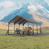 Garvee Sturdy Outdoor Carport with Reinforced Steel Frame – 12x13FT, Heavy Duty Diagonal Brace, All-Weather Shelter for Cars, Motorcycles, ATVs, Boats & Trucks, Includes Anchor Bolts & U-Stakes – With diagonal brace carport | 12*13FT