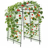 Garvee Heavy Duty Metal Garden Arch Trellis for Climbing Plants – U-Shape Steel Support for Vegetables, Beans, Peas, Flowers – Weather Resistant – Outdoor Raised Bed – Black, 71"L x 39"W x 83"H