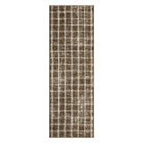Garvee Modern Checkered Runner Rug - Washable, Non-Slip, Low Pile, Ultra-Soft, Mark-Resistant Plaid Carpet for Hallway, Kitchen, Entryway, Rubber Backing - Coffee, 2x6ft (61x183cm) - Green