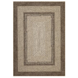 Garvee Machine Washable Braided Print Area Rug – Low Pile, Non-Slip, Mark Resistant Carpet – Modern Rustic Boho Geometric Accent for Living Room, Bedroom, Dining Room – Natural Color, 6x9ft (183x274cm), USA - Natural Color