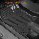 Garvee All-Weather TPE Floor Mats for 2017-2025 Cruiser Seeker (Excludes Hybrid) - Custom Fit for 7 & 8 Passenger - Anti-Skid Black Full Set Liners for 1st, 2nd & 3rd Row - Complete Interior Coverage - Compatible with Cruiser Seeker Floor Mats - Color: