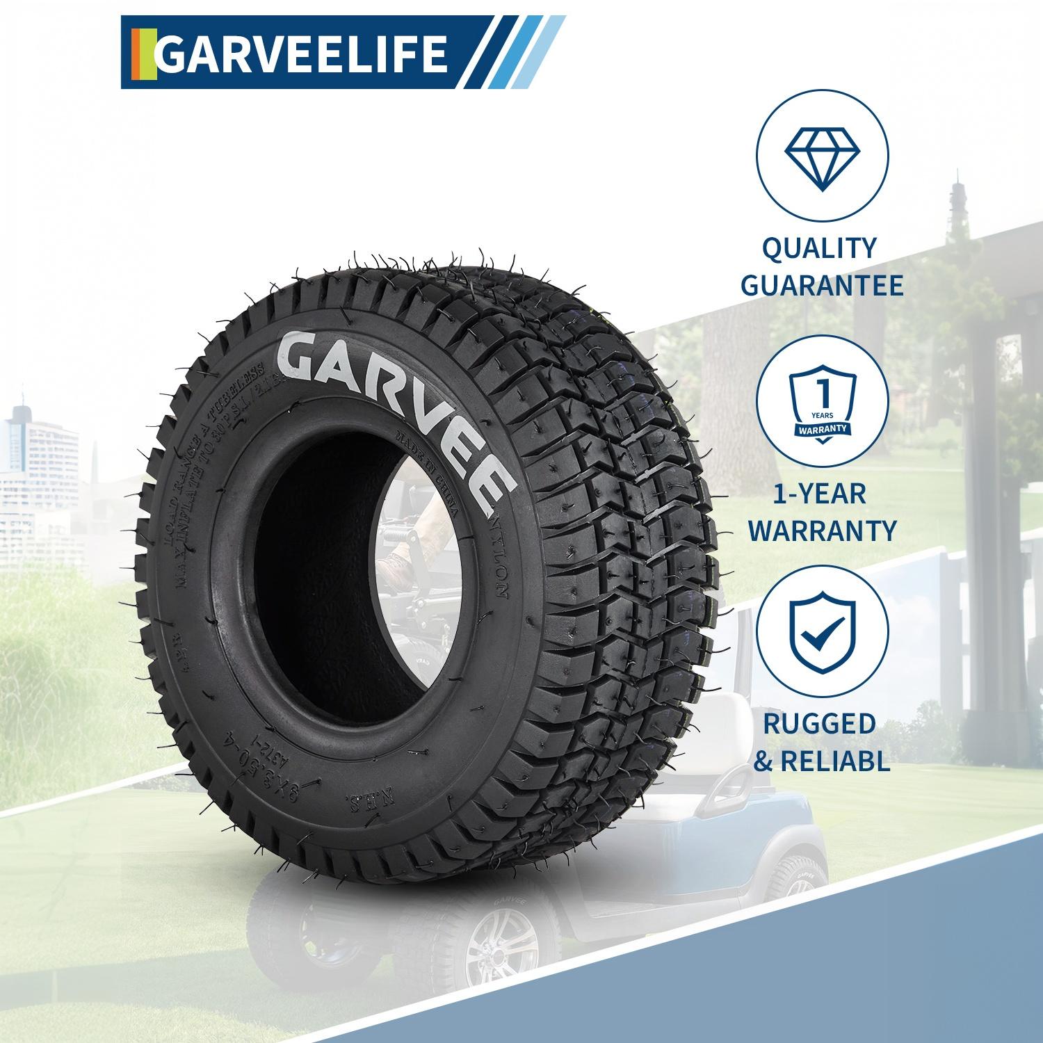 Garvee turf tire with rugged tread detail