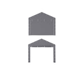 Garvee Heavy Duty Zipper Door Replacement for Portable Carport Garage Shelter – Durable 160G PE Fabric – Fits 13'x20'/13'x25' Frame – Weather-Resistant Cover – Grey, 160G