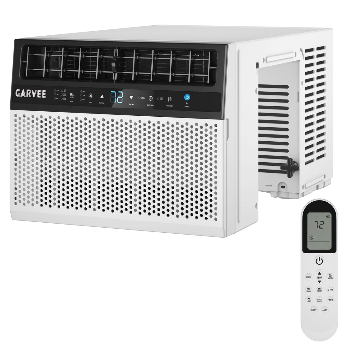 Climatiseur de fenêtre en U Garvee 8000 BTU avec fonctionnement ultra silencieux et refroidissement écoénergétique, 3 modes, installation facile, pour la maison, la chambre, le bureau