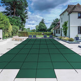 Garvee Ultra Dense Green Mesh Inground Pool Safety Cover 20x40 FT Rectangle with 4x8 FT Center End Step – Heavy Duty Winter Protection, Secure Deck Anchors, Blocks Leaves & Debris, Reduces Evaporation, Child & Pet Safety, USA Specs, Color: Green