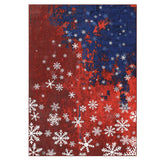 Garvee Christmas Area Rug with Red/Blue Snowflake Design - Washable, Non-Slip, Low Pile Carpet - Modern Holiday Home Decor for Living Room, Bedroom, Kitchen - 5x7ft - USA - Red/Blue