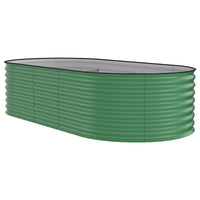 Garvee 8x4x2 pieds Jardin surélevé galvanisé en métal pour légumes, fleurs et herbes Vert