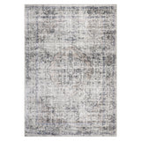 Garvee Vintage Distressed Oriental Area Rug - Washable, Low Pile, Non-Slip Accent Carpet - Soft & Mark-Resistant - Living Room, Bedroom, Office - 8x10ft, Beige, USA