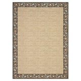 Garvee Modern Washable Area Rug – Soft Low Pile, Floral Edge, Non-Slip, Mark Resistant, Collapsible Carpet for Living Room, Bedroom, Dining Room, Office – Brown, 9x12ft (274x366cm), USA - Rice
