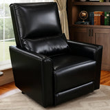 Garvee Recliner Chair 360° Swivel Rocker Glider PU Leather Upholstered for Living Room Bedroom Nursery Charcoal - Black