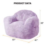 Garvee Giant Bean Bag Chair 51" Oversized Purple Bean Bag Chair for Adults with High-Density Foam Filling - Purpple