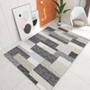 Garvee Machine Washable Area Rugs 5x7 Modern Geometric Floor Carpet, Stain-Resistant Low Pile Throw Rug with Non-Slip Backing, Contemporary Accent Carpet for Kitchen, Office, Gray Camel