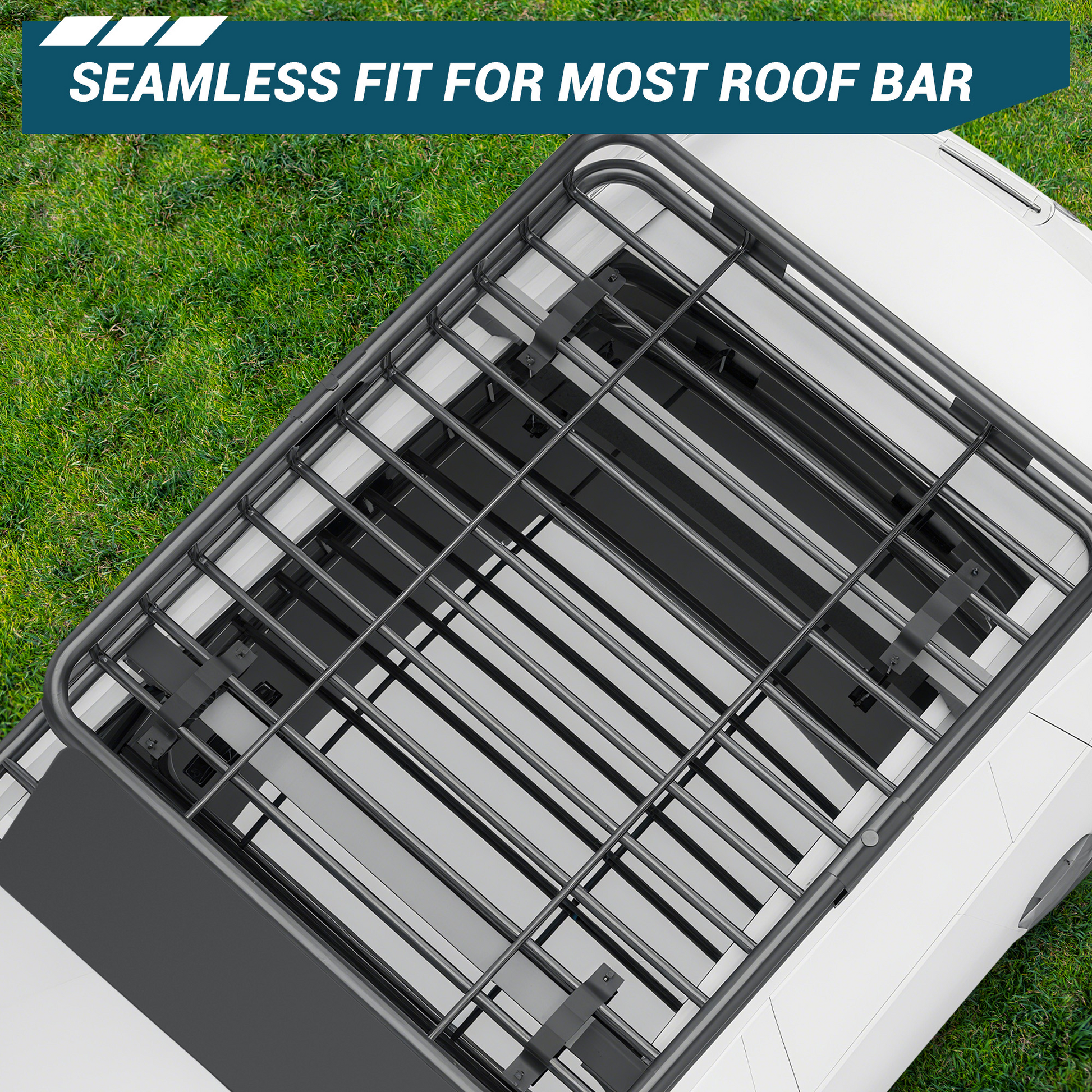 Garvee roof rack basket compatible with most roof crossbars