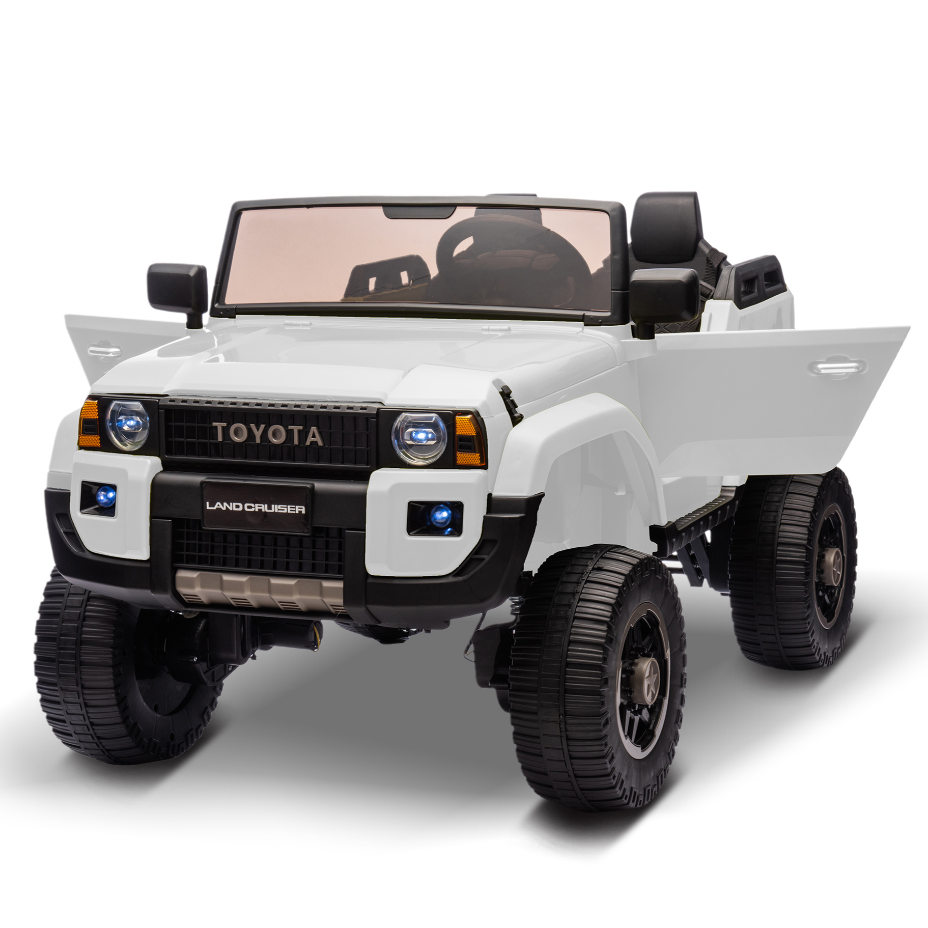 Garvee Toyota Voiture Électrique pour Enfants 24V Sous Licence 2 Places Camion Tout-Terrain avec Télécommande Musique Bluetooth Lumières LED Pelle Fonctionnelle