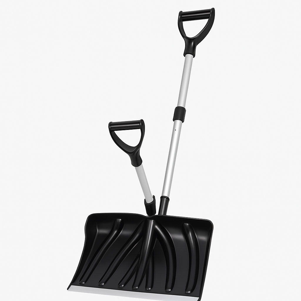 Dual D-ring handle snow shovel design
